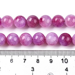 Gefärbt natürlichen weißen Jade Perlen Stränge&nbsp;G-T138-10mm-210-12