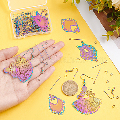 Наборы для самостоятельного изготовления филигранных сережек-подвесок DIY-UN0003-42