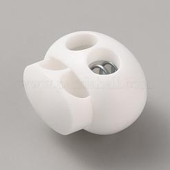 Kordelstopper aus Kunststoff mit Bommel&nbsp;KY-WH0046-103F