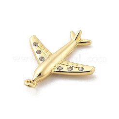 Латунные микропаве прозрачные подвески с фианитом KK-L228-45G