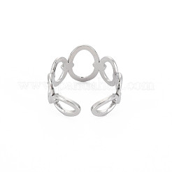 Кольцо-манжета овальной формы из нержавеющей стали 304 RJEW-S405-187P