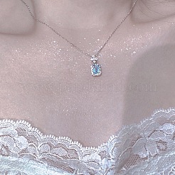 Женские кулоны в виде флаконов духов с прямоугольной подвеской из латуни и стразами&nbsp;FS-WG20949-01