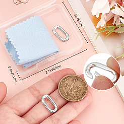 2 шт. 925 кольца-пружинки из стерлингового серебра STER-BBC0008-68