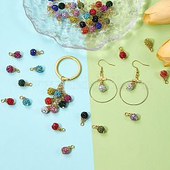24 pendentif strass en argile polymère fait à la main&nbsp;PALLOY-SW0026-01