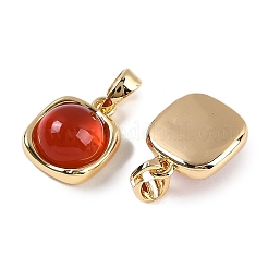 Натуральные сердолики (окрашенные и нагретые) квадратные подвески KK-P283-46G