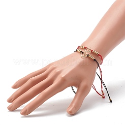 Регулируемые нейлоновые нити плетеные браслеты из бисера BJEW-JB06437