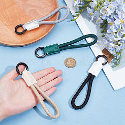 4шт 4 цвета брелки из искусственной кожи&nbsp;KEYC-GF0001-26