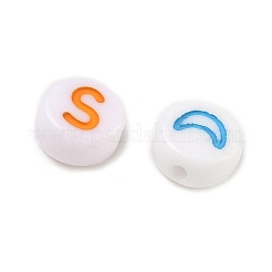 50 г 4 стильные непрозрачные белые акриловые бусины MACR-FS0001-35