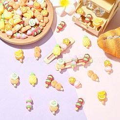 70 Stück 7 Stile Frucht-Cabochons aus undurchsichtigem Harz&nbsp;CRES-CJ0001-84