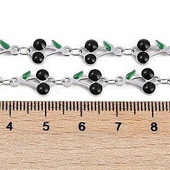 Цепи из нержавеющей стали 304 с эмалированными вишневыми звеньями CHS-M007-01P-02