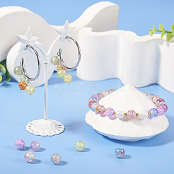 180 шт. 9-х цветные стеклянные бусины с эффектом кракле&nbsp;DGLA-TA0001-06