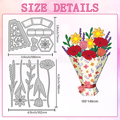 Углеродистая сталь разрезает трафареты DIY-WH0309-2338