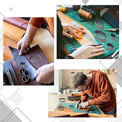 Набор дыроколов овальной формы из высокоуглеродистой стали 8 размера DIY-WH0259-71