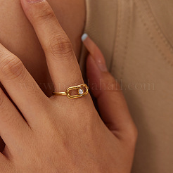 Модные полые прямоугольные манжеты из нержавеющей стали с прозрачным кубическим цирконием для женщин XE1808