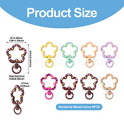 8 шт. окрашенных распылением сплавных поворотных карабинных застежек&nbsp;FIND-TA0008-66