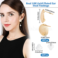 20 шт. латунные штифты KK-BBC0003-76