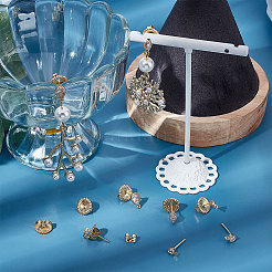 8 шт. 4 стильные латунные серьги-гвоздики&nbsp;DIY-BBC0001-05