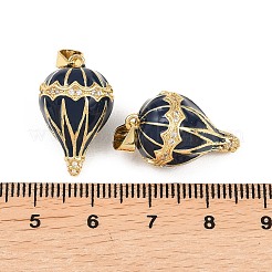 Латунные микропроволочные кубические циркониевые подвески из эмали&nbsp;KK-Z146-06G-02