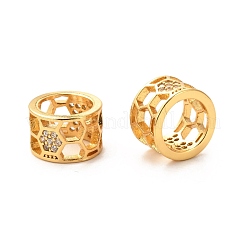 Латунь микропаве прозрачный кубический цирконий европейский бисер ZIRC-P086-37G