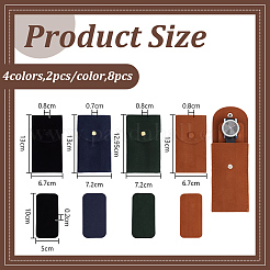 8 шт. 4 стильных плюшевых тканевых мешочка для хранения часов с кнопкой TP-DR0001-06
