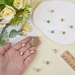 24 шт. 6-х цветные кнопки из сплава смолы с 1 отверстиями&nbsp;BUTT-ME0001-17