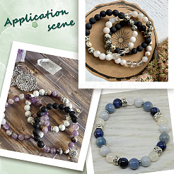 2 нитка круглых бусин из натурального белого нефрита G-SP0001-25