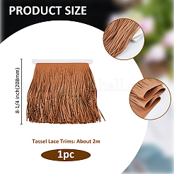 2 м отделка кружевом с кисточками из искусственной кожи&nbsp;SRIB-FH0001-05