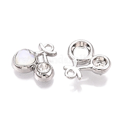 Стеклянные подвески из сплава с покрытием стойки FIND-N005-13P