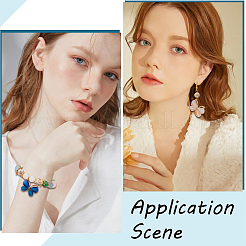 20 шт. подвески из сплава стекла с покрытием из светлого золота 5 цветов&nbsp;GLAA-SC0002-32