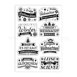 Individuelle Klarsichtstempel aus PVC-Kunststoff mit Sommermotiv&nbsp;DIY-WH0631-0445