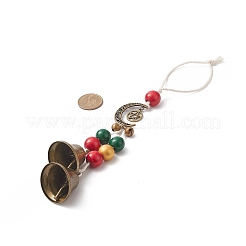 Рождественская тема schima деревянные подвесные украшения из бисера&nbsp;HJEW-JM00926