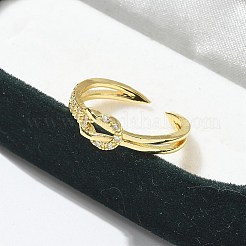 Кольца-манжеты с прозрачным кубическим цирконием&nbsp;RJEW-G337-08G