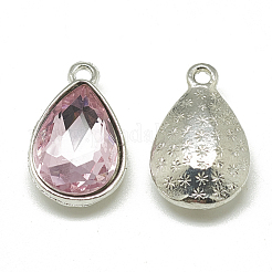 Legierung Glas-Anhänger&nbsp;PALLOY-T028-10x14mm-10
