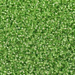 MIYUKIデリカビーズ  シリンダー  日本製シードビーズ  11/0  （db1206)シルバーライニングライム  1.3x1.6mm  穴：0.8mm  約2000PCS /ボトル  10 G /ボトル&nbsp;SEED-JP0008-DB1206
