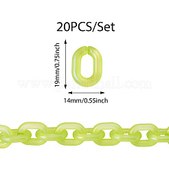 20 Stück transparente Schnellverbinder aus Acryl&nbsp;OACR-TADJ0001-03G