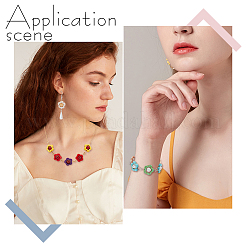 Цветок синтетический бирюзовые бусы нити TURQ-AR0001-15