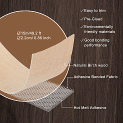 Tira de sellado plana de madera&nbsp;AJEW-WH0270-246B-01
