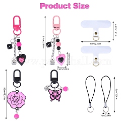 4 шт. сплав эмали мобильный ремешок DIY-SZ0009-98