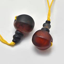 Естественно агат 3 отверстие гуру шарики G-K208-19