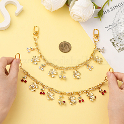 2 шт. 2 стиля латунных сумочных декоративных цепочек&nbsp;PURS-SC0001-03