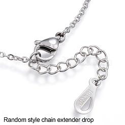Bracciali con maglie e ciondoli in acciaio inossidabile 304 anti-ossidazione&nbsp;BJEW-H482-02P