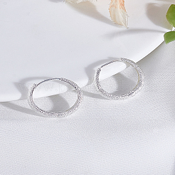 1 пара серег-колец из сплава&nbsp;EJEW-LP0008-033