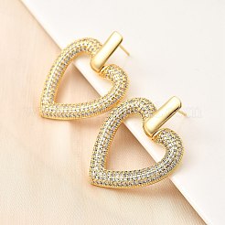 Серьги-гвоздики из циркония EJEW-C147-01B-G