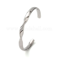 Браслеты-манжеты из нержавеющей стали 304 для женщин&nbsp;BJEW-D361-03P