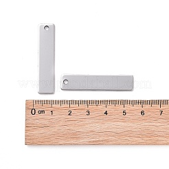 Устойчивые к потускнению 201 нержавеющая сталь прямоугольные штампованные пустые бирки подвески STAS-R064-15B