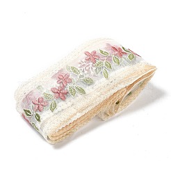 10 ярд полиэфирной кружевной отделки с вышивкой OCOR-GF0001-80C