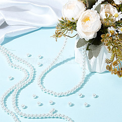 2 нити окрашенных в духовке стеклянных перламутровых круглых бусин HY-HY0001-05