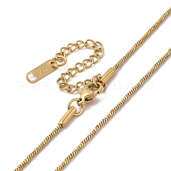 Ионное покрытие(ip) 304 нержавеющая сталь сингапурская цепочка ожерелье для женщин NJEW-G097-08G