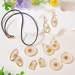 8 шт. 4 стиля подвески-цветы из сплава эпоксидной смолы&nbsp;FIND-BG0001-05