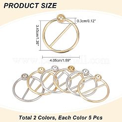 合金バックル  リング  プラチナ·ゴールデン  トレイ：6.5mm  40.5x3mm  内径：34.5mm  10個/箱&nbsp;PALLOY-NB0001-40